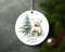 Personalized First Christmas 2023 Cute Baby Pola Bear Ceramic Ornament Home Decor Christmas Round Ornament - 2.jpg