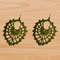 crochet leaf earrings