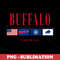 Buffalo Football Flag - Vintage Design - High-Quality Sublimation PNG Download