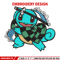 Squirtle Tanjiro embroidery design, Pokemon embroidery, embroidery file, anime design, anime shirt, Digital download.jpg