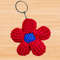 crochet 3d flower keychain