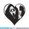 Ghostface Heart embroidery design, Ghostface Heart embroidery, logo design, embroidery file, Digital download..jpg