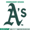 Oakland Athletics logo Embroidery, MLB Embroidery, Sport embroidery, Logo Embroidery, MLB Embroidery design..jpg