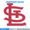 St. Louis Cardinals logo Embroidery, MLB Embroidery, Sport embroidery, Logo Embroidery, MLB Embroidery design..jpg