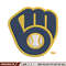 Milwaukee Brewers logo Embroidery, MLB Embroidery, Sport embroidery, Logo Embroidery, MLB Embroidery design.jpg