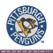 Pittsburgh Penguins logo Embroidery, NHL Embroidery, Sport embroidery, Logo Embroidery, NHL Embroidery design.jpg