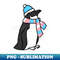 KC-20231031-7012_Penguin and Transgender Pride Flag Scarf and Blue Hat 7598.jpg