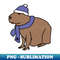 YD-20231031-10161_Winter Capybara Wearing Blue Hat and Scarf 8929.jpg