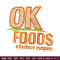 OK Foods embroidery design, OK Foods logo embroidery, logo design, embroidery file, logo shirt, Digital download..jpg