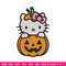 Hello Kitty With Pumpkin Embroidery design, Hellokitty Embroidery, cartoon design, Embroidery File, Digital download.jpg