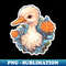 HC-20231112-29515_Vibrant Duck Portrait with Flowers Sticker Embrace Natures Beauty and Playful Spirit 2552.jpg