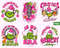 Retro Pink Grinch Christmas Png Bundle, Pink Grinchmas Png