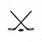 Crossed Hockey Sticks & Hockey Puck - Instant Digital Download - svg, png, jpeg, ai and pdf files included!.jpg
