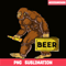 BEER28102312-Bigfoot with Beer PNG funny Sasquatch PNG Drinking Party PNG.png