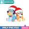 Bluey And Bingo Santa Hat PNG Perfect Sublimation Design Download.jpg