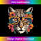 PJ-20231122-3922_Funny Floral Bobcat Animal Bobcat Sunglasses Cute Wildcat Tank Top 0724.jpg