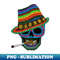 PP-32094_Smoking Love Skull  Tattoo Skulls  Acid Henna skull with Hat  Sugar Skull Psychedelic 6457.jpg