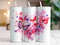 Butterflies Heart Tumbler Wrap PNG 20 oz Skinny Tumbler Sublimation Design Instant Digital Download Only, Pink Valentines Day Tumbler Wrap.jpg