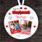Romantic Gift For Husband Hearts Photo Round Personalised Hanging Ornament.jpg