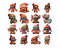 Gingerbread Stitch Png Christmas Png glitter sequins santa hat cute gingerbread retro christmas sublimation designs instant digital download.jpg