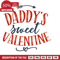 Daddy's Sweet Valentine, baby girl, New Born Free Svg File - SVG Heart.png