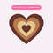 Y2K Brown Heart PNG, Trendy Multicolored Y2K Heart PNG Sublimation Graphic .jpg