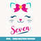 Kids Kitty Girl 7th Birthday Kids Cat Lover Birthday Theme Party - Exclusive Sublimation Digital File