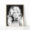 Dolly Parton Portrait Print Famous Iconic Country Music Singer Poster Black White Retro Vintage Photography Canvas Framed Printed Wall Art.jpg