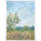 This natural landscape painting depicting a green tree on meadow can be hung in any room, whether residential or office.