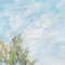 Birds are flying high in the sky. Fragment of a close-up Tree landscape Original artwork.