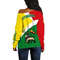 Ethiopia Flag Maps Green Women's Off Shoulder, African Women Off Shoulder For Women