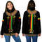 Ethiopia Lion Style Pattern Women Padded Jacket, African Padded Jacket For Men Women