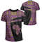Ankara Cloth - Violet Cowrie Tee - Sport Style 02, African T-shirt For Men Women