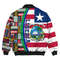 Liberia Flag and Kente Pattern Special Bomber Jacket, African Bomber Jacket For Men Women