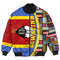 Eswatini Flag and Kente Pattern Special Bomber Jacket, African Bomber Jacket For Men Women