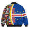 Cape Verde Flag and Kente Pattern Special Bomber Jacket, African Bomber Jacket For Men Women