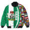 Nigeria Flag and Kente Pattern Special Bomber Jacket, African Bomber Jacket For Men Women