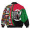 Sudan Flag and Kente Pattern Special Bomber Jacket, African Bomber Jacket For Men Women