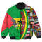 Sao Tome and Principe Flag and Kente Pattern Special Bomber Jacket, African Bomber Jacket For Men Women