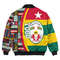 Togo Flag and Kente Pattern Special Bomber Jacket, African Bomber Jacket For Men Women