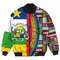 Central AFrica Republic Flag and Kente Pattern Special Bomber Jacket, African Bomber Jacket For Men Women