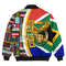 South Africa Flag and Kente Pattern Special Bomber Jacket, African Bomber Jacket For Men Women