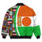 Niger Flag and Kente Pattern Special Bomber Jacket, African Bomber Jacket For Men Women