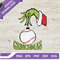 Grinch Hand Holding Baseball Christmas SVG, Baseball Christmas Ornament SVG, Grinchmas SVG PNG.jpg