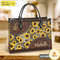 Hippie Sunflower Leather Bag, Sunflower Handbag, Custom Leather Bag, Woman Handbag.jpg