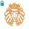 King Lion Embroidery logo for Baby Bib..jpg