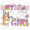 Birthday Girl Pink Dog Clipart Elements, Letters Set, Blue Dog Sublimation Party, PNG, Family Matching Shirt1 (1).jpg