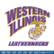 Western Illinois logo embroidery design, NCAA embroidery, Sport embroidery, logo sport embroidery, Embroidery design.jpg