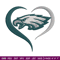 Philadelphia Eagles Heart embroidery design, Eagles embroidery, NFL embroidery, sport embroidery, embroidery design..jpg