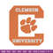 Clemson University logo embroidery design,NCAA embroidery,Sport embroidery,logo sport embroidery,Embroidery design.jpg